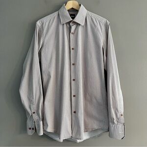 Boss Joe Kent Dress Shirt Mens Regular Fit Long Sleeves Contemporary Sz M 15.5